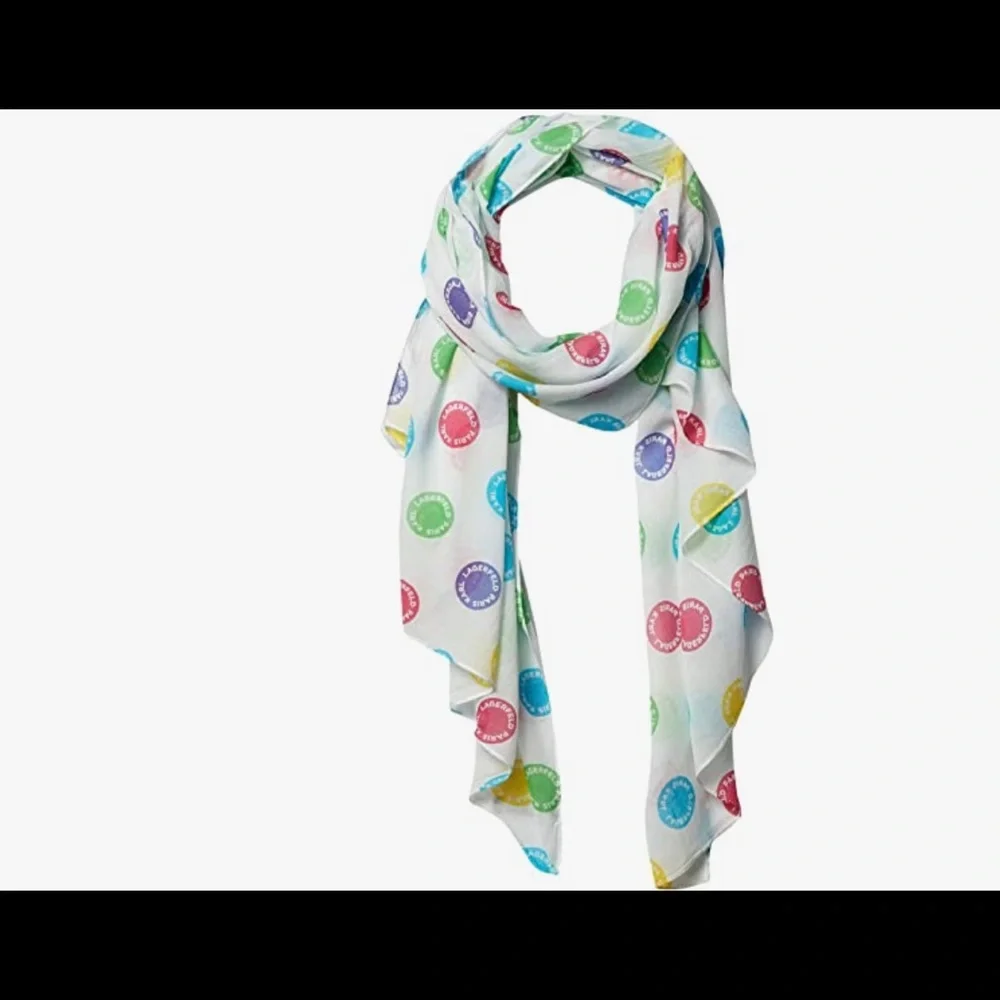 Karl Lagerfeld Paris Logo Rectangle Women's Pareo Multicolor OS NWT